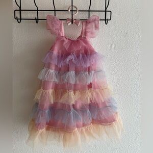 SHEIN Multicolor Layered Ruffle Dress